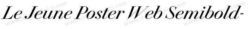 Le Jeune Poster Web Semibold字体转换